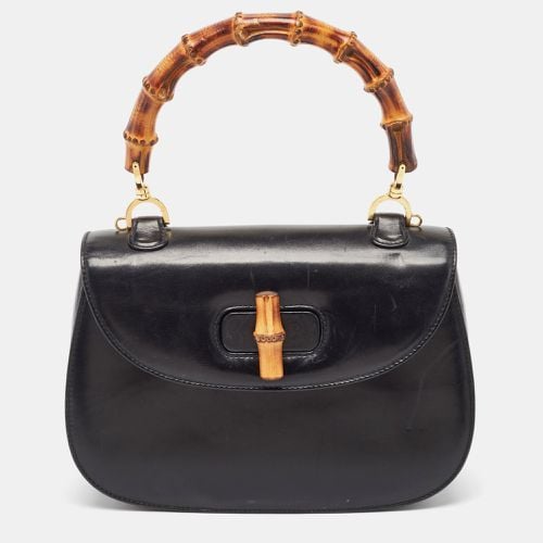 Leather Vintage Bamboo Top Handle Bag - Gucci - Modalova