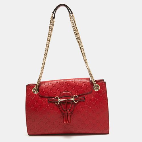 Ssima Leather Large Emily Shoulder Bag - Gucci - Modalova