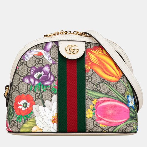 Multicolour Canvas Small GG Supreme Flora Ophidia Dome Shoulder Bag - Gucci - Modalova