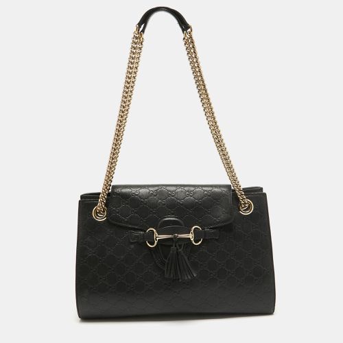 Ssima Leather Large Emily Chain Shoulder Bag - Gucci - Modalova