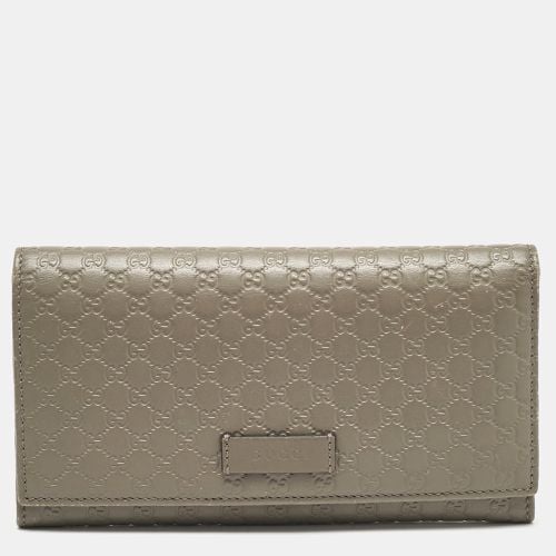 Microssima Leather Flap Continental Wallet - Gucci - Modalova