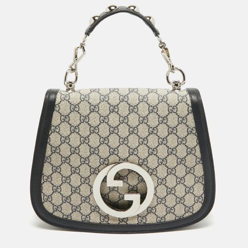 Beige GG Supreme Canvas and Leather Blondie Top Handle Bag - Gucci - Modalova