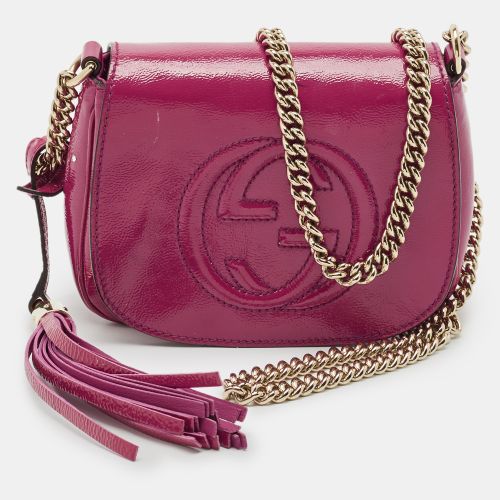 Fuchsia Patent Leather Soho Flap Shoulder Bag - Gucci - Modalova