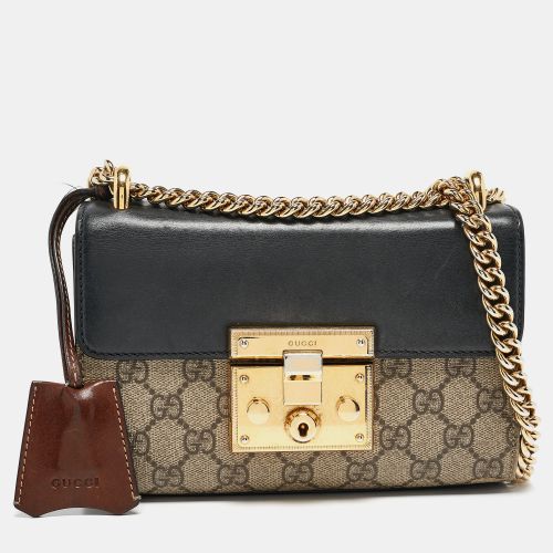 Beige GG Supreme Canvas and Leather Padlock Small Shoulder Bag - Gucci - Modalova