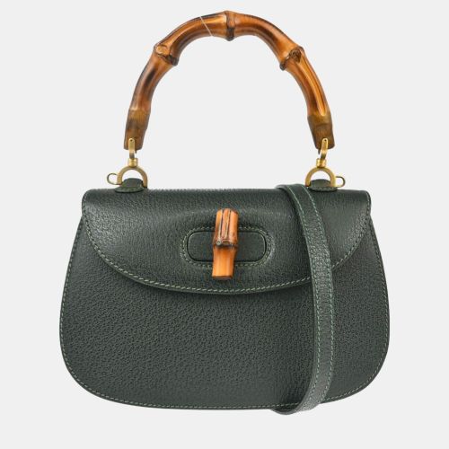 Gucci Green Bamboo Handbag - Gucci - Modalova