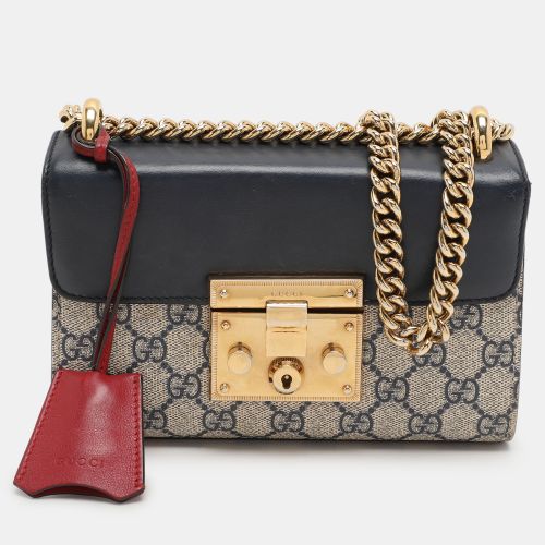 Beige GG Supreme Canvas and Leather Small Padlock Shoulder Bag - Gucci - Modalova