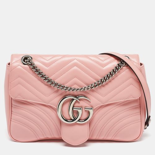 Matelassé Leather Medium GG Marmont Shoulder Bag - Gucci - Modalova