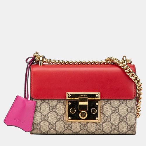 Brown Small GG Supreme Padlock Crossbody - Gucci - Modalova