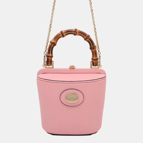 Leather Mini Bamboo Bucket Shoulder Bag - Gucci - Modalova