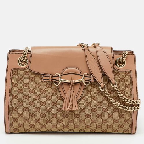 Pink GG Canvas and Leather Large Emily Chain Shoulder Bag - Gucci - Modalova