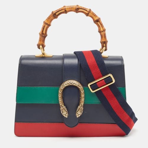 Tricolor Leather Medium Dionysus Bamboo Top Handle Bag - Gucci - Modalova