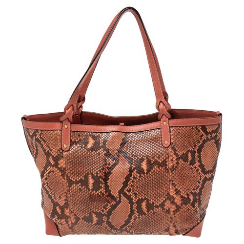 Python And Leather Craft Tote - Gucci - Modalova