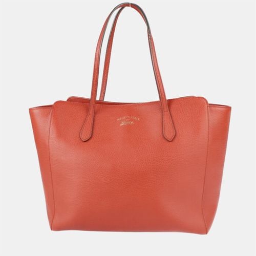 Leather Medium Swing Tote Bag - Gucci - Modalova