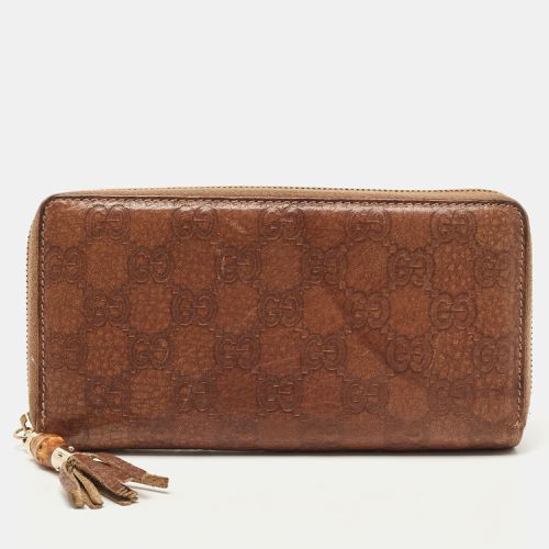 Ssima Leather Bamboo Tassel Zip Around Wallet - Gucci - Modalova