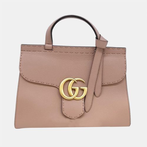 Leather GG Marmont Top Handle bag - Gucci - Modalova