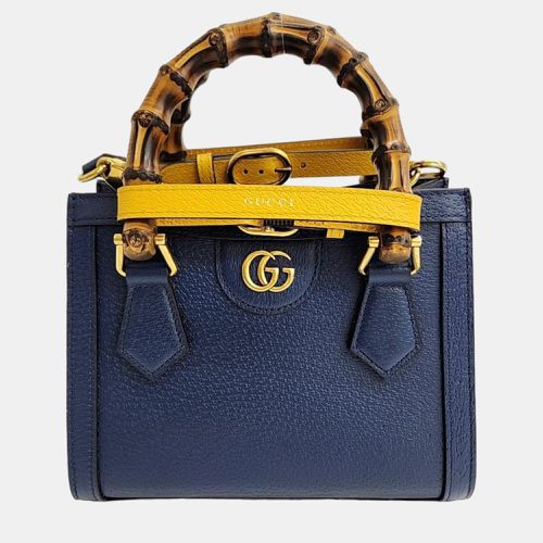 Blue Leather Mini Diana Tote Bag - Gucci - Modalova