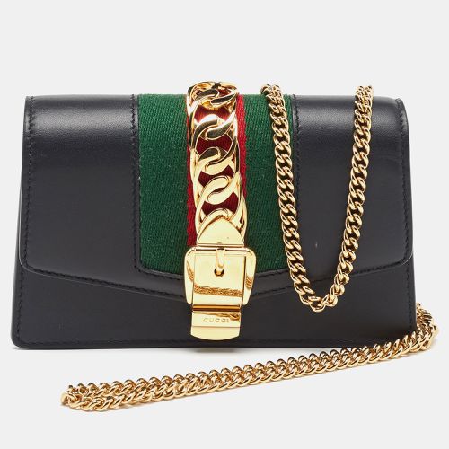 Leather Super Mini Sylvie Wallet On Chain - Gucci - Modalova