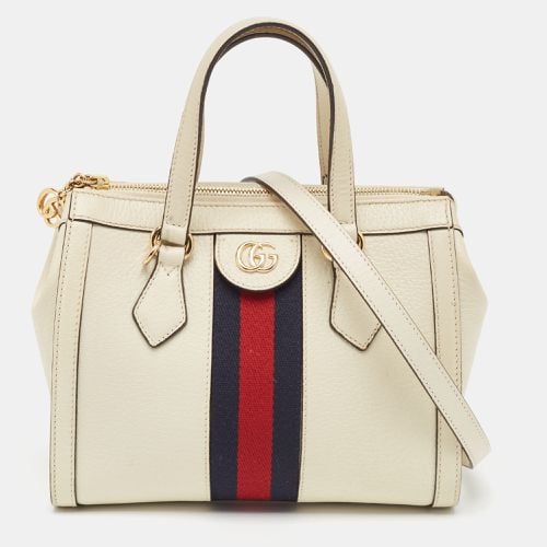 Off White Leather Small Ophidia Tote - Gucci - Modalova