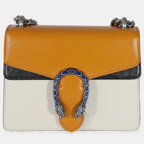 Tri-Colour Leather Enamel Mini Dionysus - Gucci - Modalova