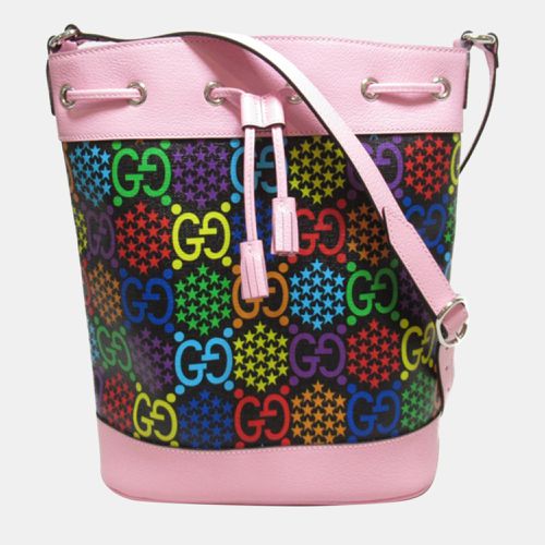 Leather GG Psychedelic Bucket Bag - Gucci - Modalova