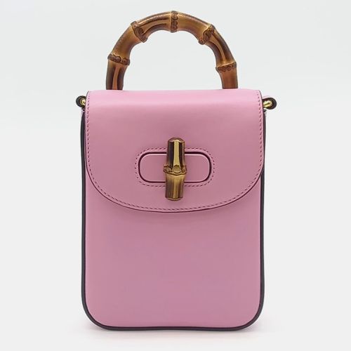 Leather Mini Bamboo Tote Bag - Gucci - Modalova