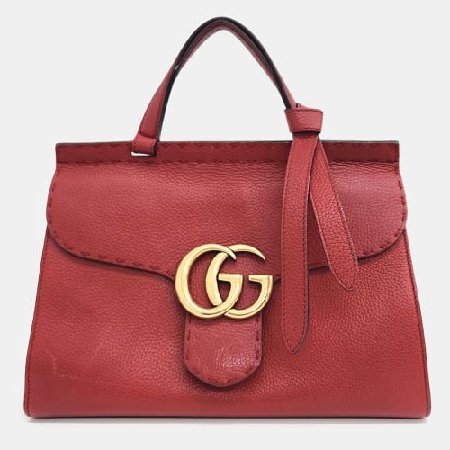 Leather GG Marmont Tote Bag - Gucci - Modalova