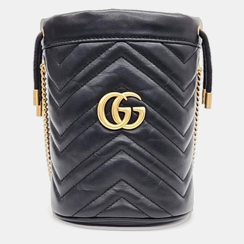 Leather Calfskin Quilted Mini GG Marmont 2.0 Bucket Bag - Gucci - Modalova