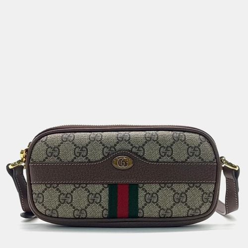 Beige/Brown Canvas Ophidia Mini Crossbody Bag - Gucci - Modalova