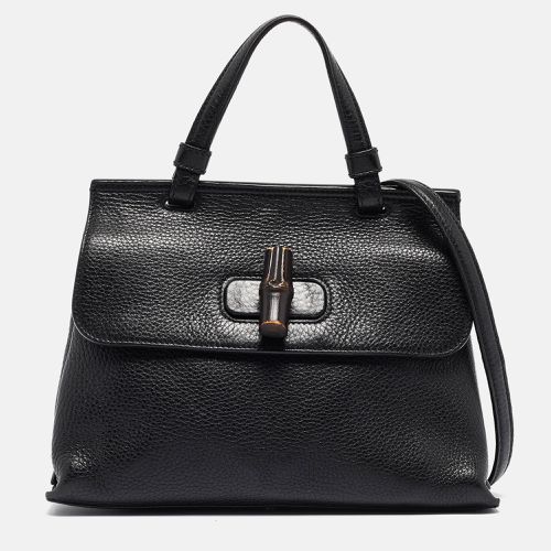 Leather Small Bamboo Daily Top Handle Bag - Gucci - Modalova