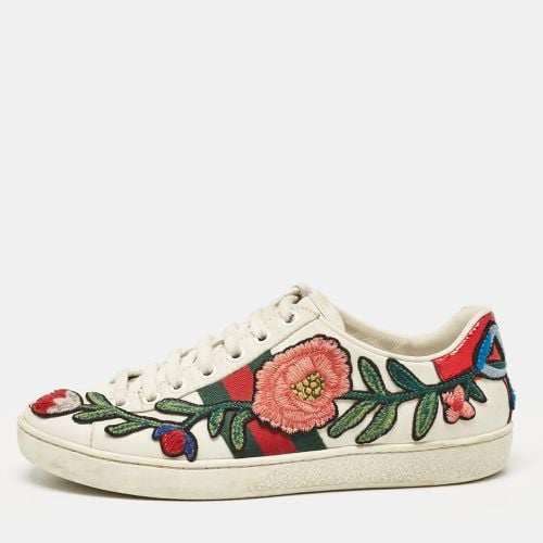 Leather Ace Lace Up Sneakers Size 35 - Gucci - Modalova