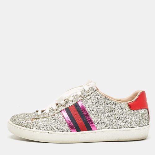 Glitter Ace Web Low Top Sneakers Size 38.5 - Gucci - Modalova