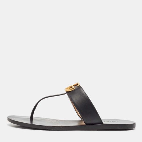 Leather GG Marmont Thong Flat Sandals Size 37 - Gucci - Modalova