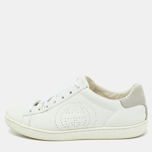 Leather Interlocking G Ace Low Top Sneakers Size 35.5 - Gucci - Modalova