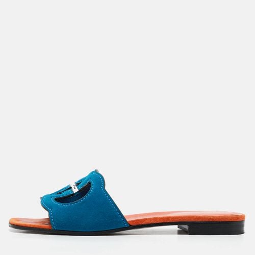 Suede Interlocking G Flat Slides Size 37 - Gucci - Modalova