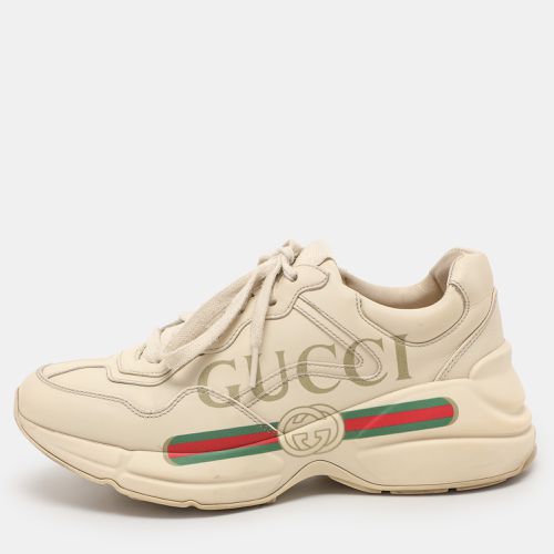 Leather Rhyton Vintage Logo Sneakers Size 36.5 - Gucci - Modalova