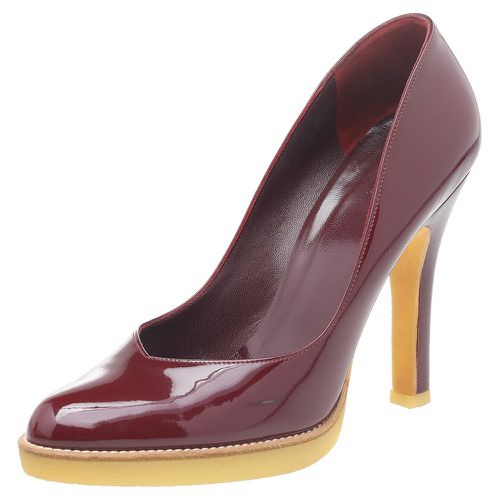 Patent Leather Round Toe Pumps Size 37.5 - Gucci - Modalova