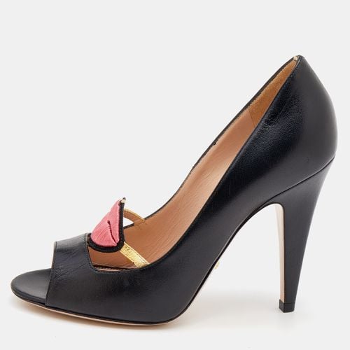 Leather Molina Lips Peep Toe Pumps Size 37.5 - Gucci - Modalova