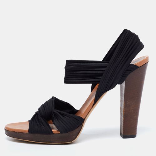 Pleated Fabric Platform Sandals Size 41 - Gucci - Modalova