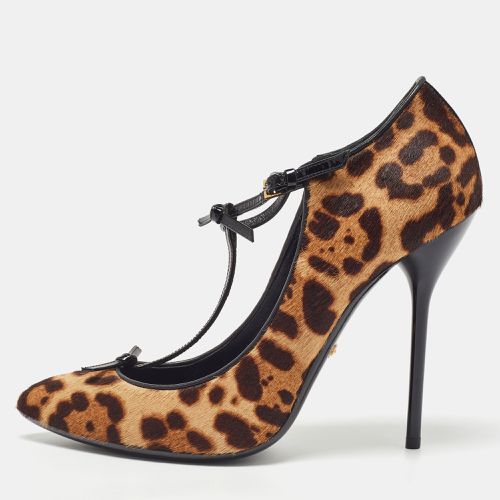 Beige Leopard Print Calf Hair Beverly Pumps Size 40 - Gucci - Modalova