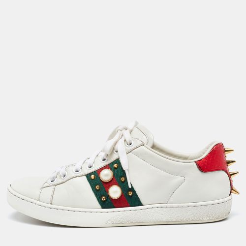 Leather Studded and Spiked Ace Sneakers Size 36 - Gucci - Modalova