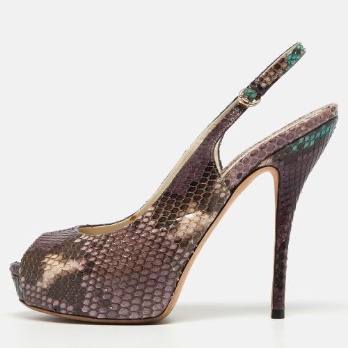 Python Sofia Slingback Pumps Size 37.5 - Gucci - Modalova