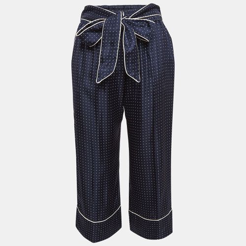 Polka Dots Print Silk Wide Leg Pants S - Dolce & Gabbana - Modalova