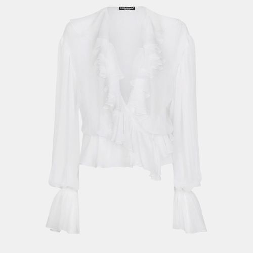 Silk Shirt Ruffles Shirt S - Dolce & Gabbana - Modalova