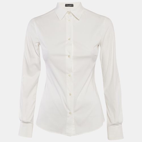 Cotton Button Front Shirt S - Dolce & Gabbana - Modalova