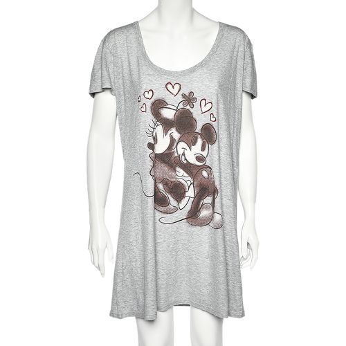 Mickey Printed Cotton Knit Shift Dress M - Dolce & Gabbana - Modalova