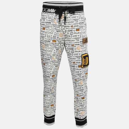 Printed Cotton Knit Joggers 3XL - Dolce & Gabbana - Modalova