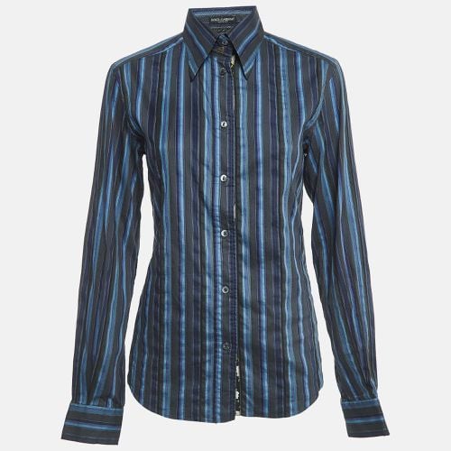 Striped Cotton Full Sleeve Shirt M - Dolce & Gabbana - Modalova