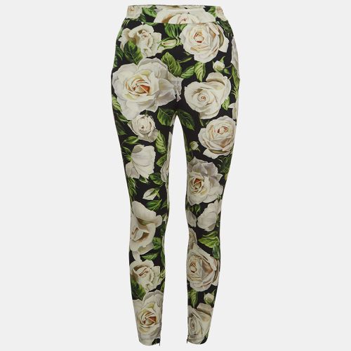 Floral Printed Silk Trousers S - Dolce & Gabbana - Modalova