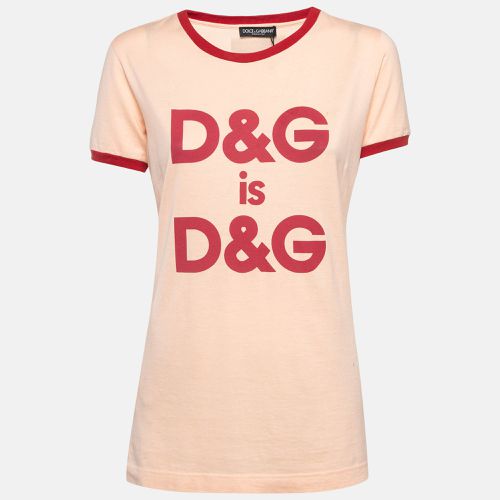 D&G Print Cotton T-Shirt S - Dolce & Gabbana - Modalova