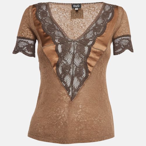 Lace V Neck Top XS - Dolce & Gabbana - Modalova